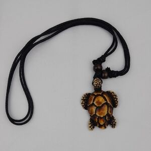 Carved Wooden Sea Turtle Necklace